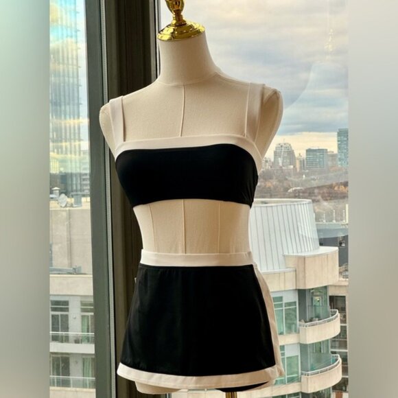 🆕 STAUD 🧿 NWT BIack White Bikini Set- Liv Top - Sz S & Nell Swim Skirt - Sz XS - Picture 11 of 16